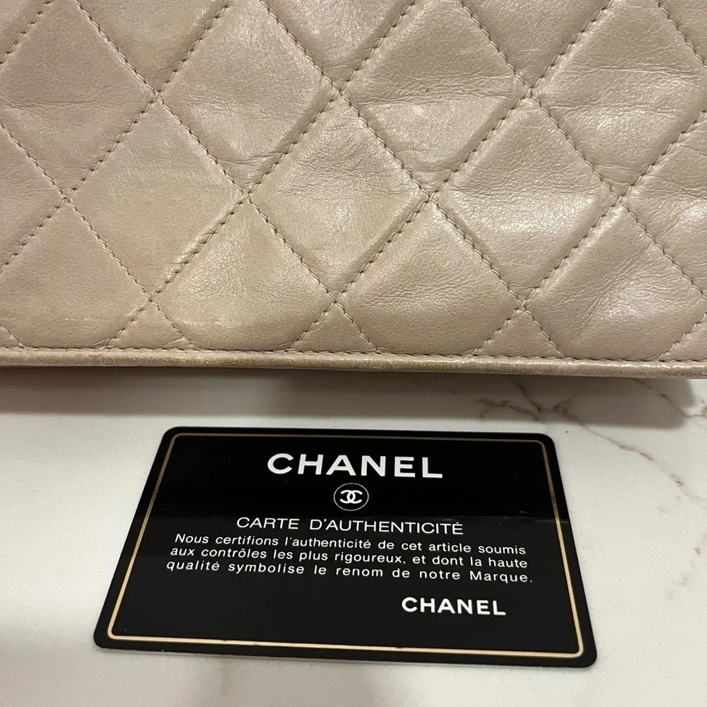 Chanel Lambskin Cream Shoulder Bag